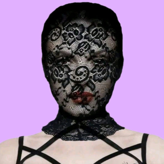 Hooded Lace Mask